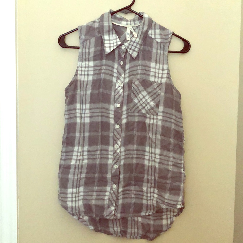 Cute and comfy button up top.